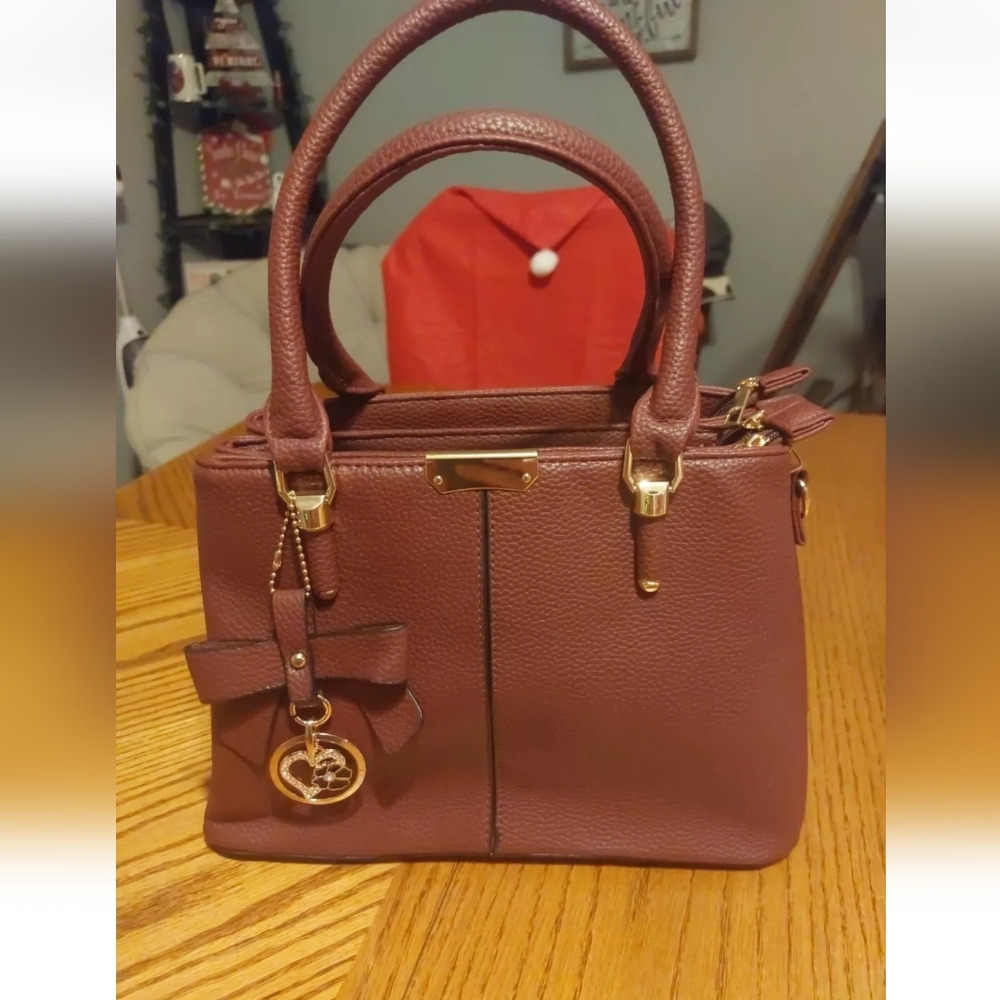 KKXIU Women's Satchel Bags Handle‎ Shoulder Handbags & Purses Pockets / Burgundy